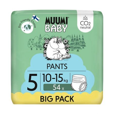 Muumi Baby Pants, pieluchomajtki, rozmiar 5, waga 10-15 kg, 54 sztuki