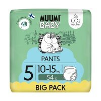 Muumi Baby Pants, pieluchomajtki, rozmiar 5, waga 10-15 kg, 54 sztuki