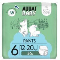 Muumi Baby Pants, pieluchomajtki, rozmiar 6, waga 12-20 kg, 36 sztuk