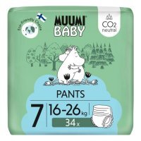Muumi Baby Pants, pieluchomajtki, rozmiar 7, waga 16-26 kg, 34 sztuk