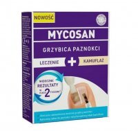 Mycosan, Leczenie + Kamuflaż, serum, 5ml + lakier do paznokci, 8ml