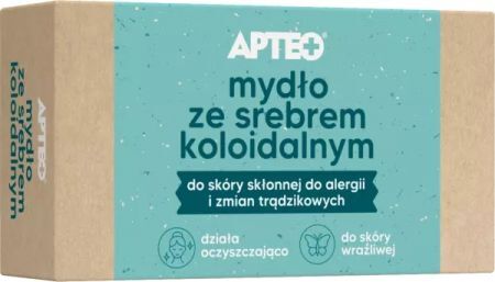 Mydło ze srebrem koloidalnym, Apteo, skóra wrażliwa, alergiczna i trądzikowa, 100g