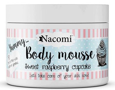 Nacomi, odżywczy mus do ciała, malinowa babeczka, 180ml