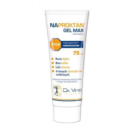 Naproktan Gel Max, żel przeciw hemoroidom, 75ml
