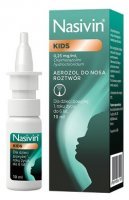Nasivin Kids 0,25mg/ml, aerozol do nosa, dla dzieci po 1 roku życia, 10ml