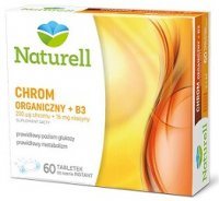 Naturell, Chrom organiczny + B3, 60 tabletek do ssania