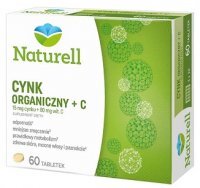 Naturell, Cynk Organiczny + C, 60 tabletek