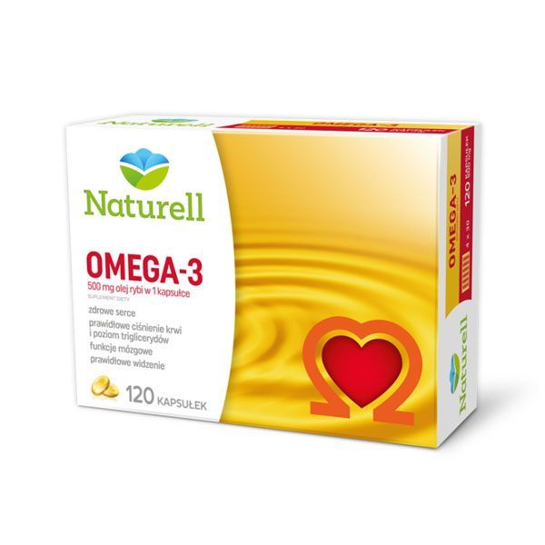 Naturell, Omega3, 120 kapsułek Preparaty wzmacniające serce Apteka