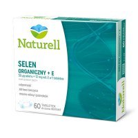 Naturell, Selen organiczny + E, 60 tabletek do ssania