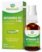 Naturell, Witamina D3 z alg 1000 j.m., krople doustne, 15ml