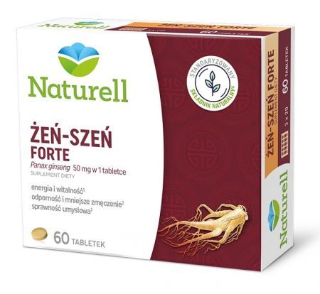 Naturell, Żeń-szeń Forte, 60 tabletek