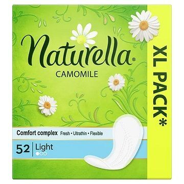 Naturella Light, wkładki higieniczne, rumianek, 52 sztuki