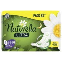 Naturella Ultra Night, podpaski ze skrzydełkami, z rumiankiem, 14 sztuk