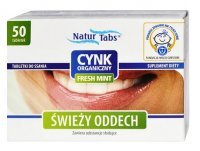 NaturTabs, Cynk organiczny Fresh Mint, 50 tabletek do ssania