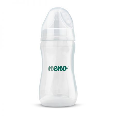 Neno, butelka do karmienia i nauki picia ze smoczkiem M 3-6 miesięcy, 240ml
