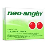 Neo-Angin z cukrem (1,2mg+0,6mg+5,9mg), 36 tabletek do ssania