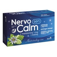 NervoCalm Sen, z melatoniną i melisą, 20 tabletek