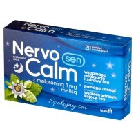 NervoCalm Sen, z melatoniną i melisą, 20 tabletek