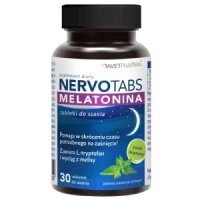 Nervotabs Melatonina, smak miętowy, 30 tabletek do ssania