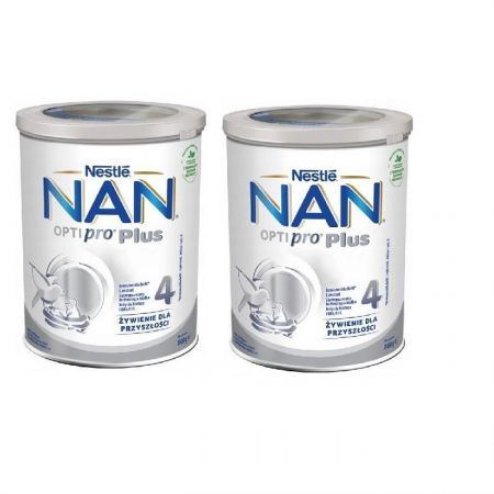 Nestle Nan Optipro Plus 4, formuła na bazie mleka, po 2 roku życia, dwupak (2x800g)