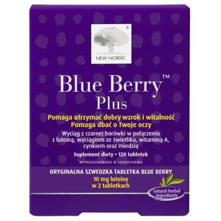 New Nordic Blue Berry Plus, 120 tabletek