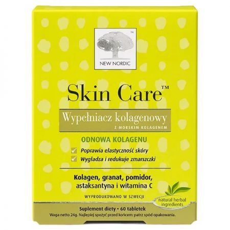 New Nordic, Skin Care Wypełniacz Kolagenowy, 60 tabletek