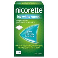Nicorette Icy White Gum 2mg, guma do żucia, 105 sztuk