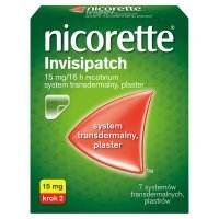 Nicorette Invisipatch 15mg/16h (23,62mg), system transdermalny, 7 plastrów