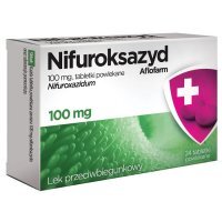 Nifuroksazyd Aflofarm 100mg, 24 tabletki powlekane
