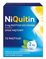 NiQuitin 2mg, smak miętowy, 72 pastylki do ssania