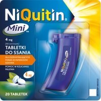 NiQuitin Mini 4mg, dla osób wypalających ponad 20 papierosów dziennie, 20 tabletek do ssania