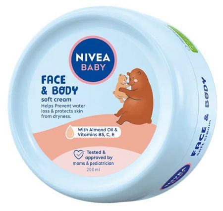 Nivea Baby, krem pielęgnacyjny do twarzy i ciała, od urodzenia, 200ml