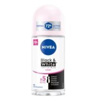 Nivea, Black & White Invisible Clear, antyperspirant roll-on, 50ml