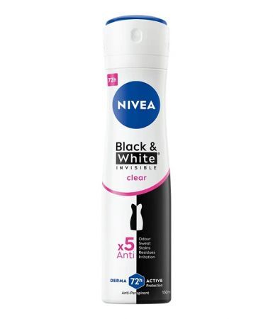 Nivea Black & White Invisible Clear, antyperspirant w sprayu 72h, 150ml