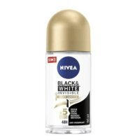 Nivea, Black & White Invisible Silky Smooth, antyperspirant roll-on, 50ml
