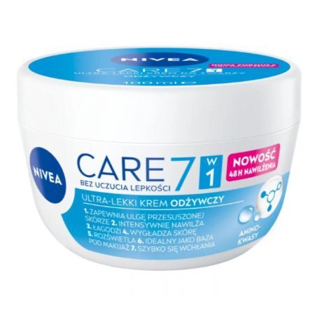 Nivea Care, lekki krem odżywczy do twarzy 7w1, 100ml