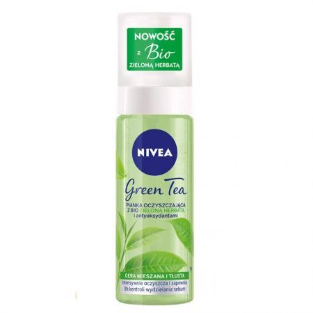 Nivea Green Tea, pianka oczyszczająca do twarzy, cera mieszana i tłusta, 150ml