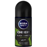 Nivea Men, Deep Black Carbon Amazonia, antyperspirant dla mężczyzn roll-on, 50ml