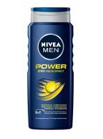 Nivea Men Power 24h Fresh Effect, żel pod prysznic 3w1, zapach cytrusowy, 500ml