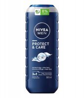 Nivea Men Protect & Care, żel pod prysznic 3w1, z ekstraktem z aloesu, 500ml