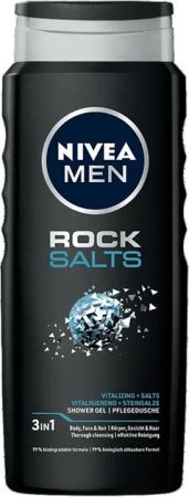 Nivea Men Rock Salts, żel pod prysznic 3w1, z dodatkiem soli kamiennej, 500ml