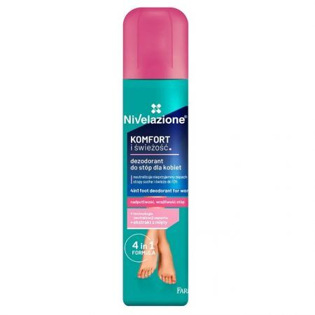 Nivelazione, komfort i świeżość, dezodorant do stóp dla kobiet 4w1, spray, 180ml