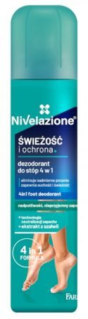 Nivelazione, świeżość i ochrona, dezodorant do stóp 4w1, spray, 180ml