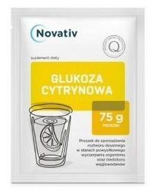 Novativ, glukoza, smak cytrynowy, proszek, 75g