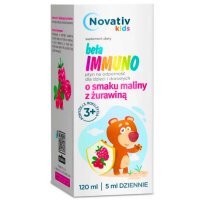Novativ Kids, Beta Immuno, smak malina z żurawiną, po 3 roku życia, 120ml