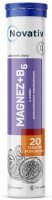Novativ, Magnez + B6, smak pomarańczowo-marakujowy, 20 tabletek musujących