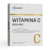 Novativ, Witamina C 200mg, 60 tabletek