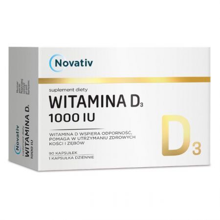 Novativ, Witamina D3 1000IU, 90 kapsułek