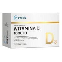Novativ, Witamina D3 1000IU, 90 kapsułek