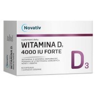 Novativ, Witamina D3 4000 IU Forte, 60 kapsułek